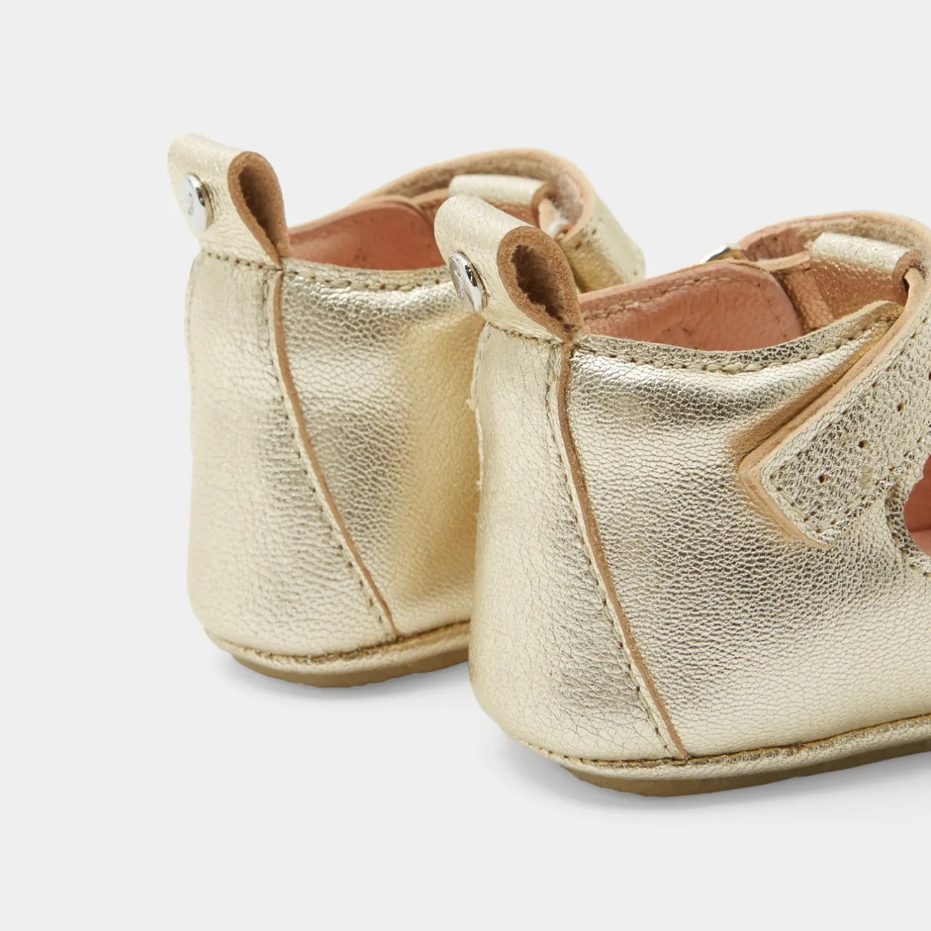 Chaussons|Chaussures-Jacadi Chaussons souples salomés bébé fille - OR