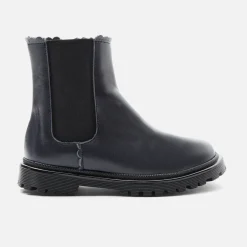 Boots Et Botillons|Chaussures-Jacadi Chelsea boots enfant fille en cuir lisse - marine MARINE JACADI
