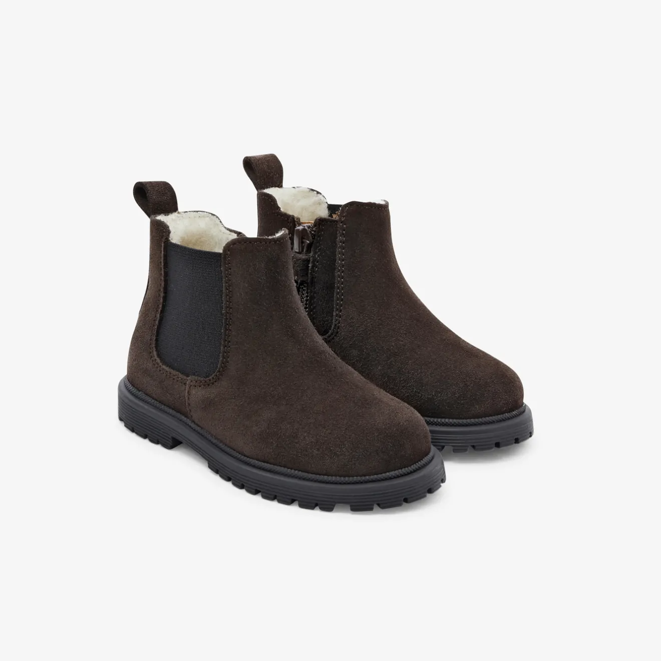 Boots Et Bottillons|Chaussures Fourrées-Jacadi Chelsea boots fourrées bébé garçon - MARRON