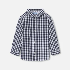 Chemise-Jacadi Chemise à carreaux bébé garçon - BLANC/MARINE