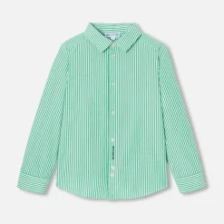 Chemise-Jacadi Chemise enfant en popeline rayée - BLANC/VERT