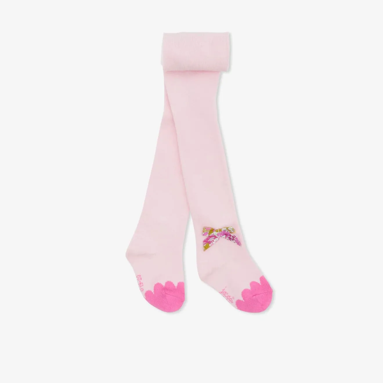 Accessoires-Jacadi Collants bébé fille nœud tissu Liberty - lore FRAMBOISE/MULTICO