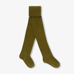 Accessoires-Jacadi Collants unis enfant fille - KAKI