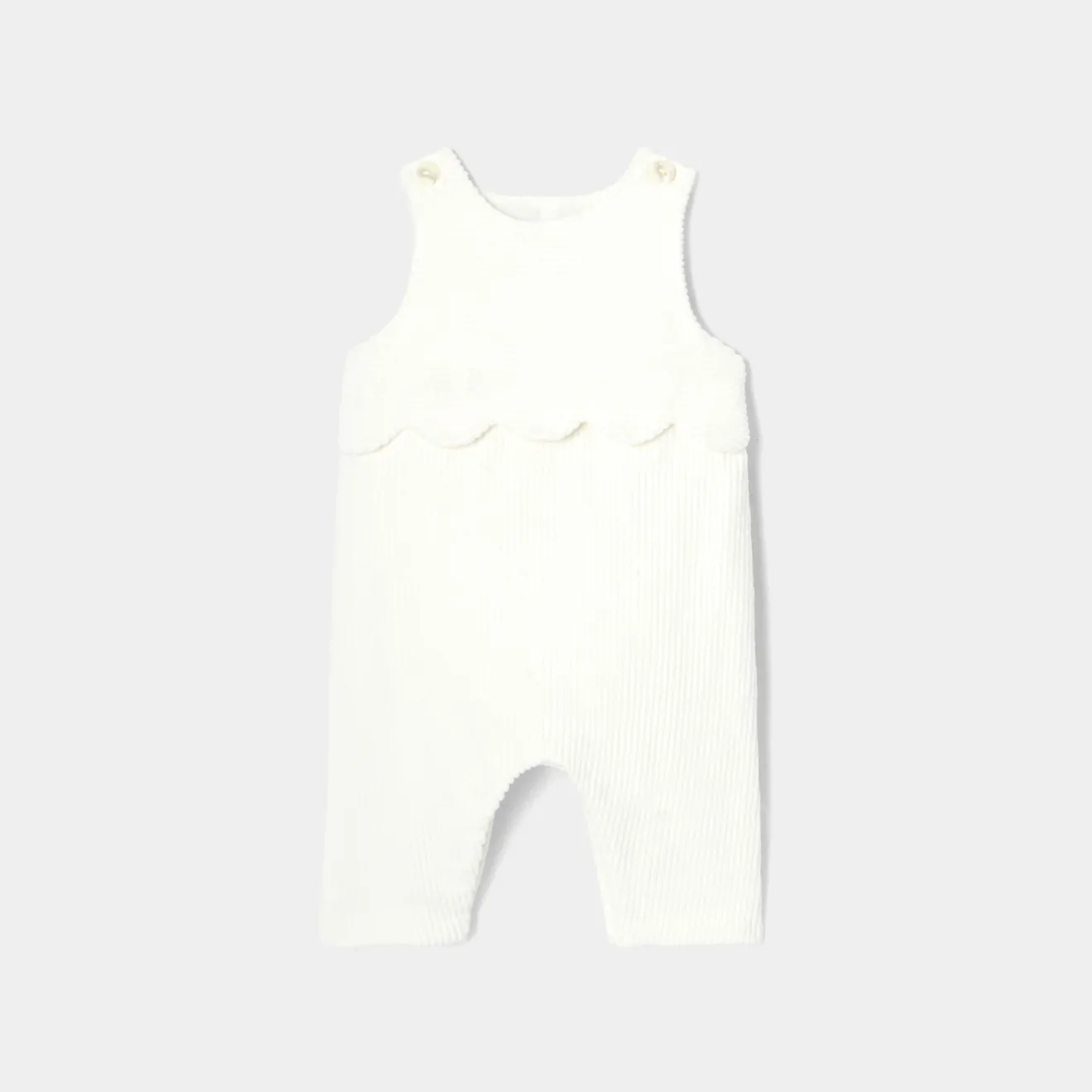 Combinaison, Barboteuse Et Ensemble-Jacadi Combinaison bébé fille en velours côtelé - blanc doux BLANC DOUX JACADI