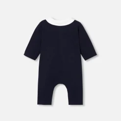 Combinaison, Barboteuse Et Ensemble-Jacadi Combinaison bébé garçon en jersey quilté - MARINE CLAIR