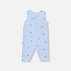 Combinaison, Barboteuse Et Ensemble-Jacadi Combinaison bébé garçon en Oxford - lore BLEU/MULTICO