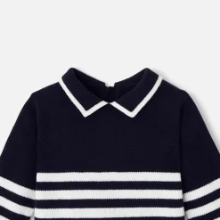 Combinaison, Barboteuse Et Ensemble-Jacadi Combinaison bébé garçon en tricot - lore MARINE/MULTICO