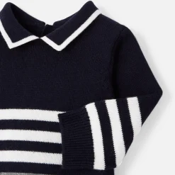 Combinaison, Barboteuse Et Ensemble-Jacadi Combinaison bébé garçon en tricot - lore MARINE/MULTICO