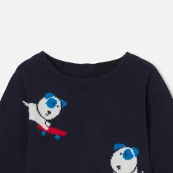 Combinaison, Barboteuse Et Ensemble-Jacadi Combinaison bébé garçon en tricot - lore MARINE/MULTICO