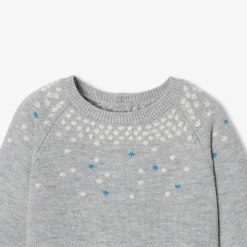 Combinaison, Barboteuse Et Ensemble-Jacadi Combinaison bébé garçon en tricot - gris chine clair GRIS CHINE CLAIR JACADI