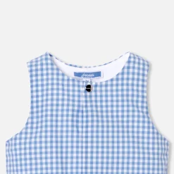 Combinaison, Barboteuse Et Ensemble-Jacadi Combinaison bébé garçon en Vichy - BLEU/BLANC