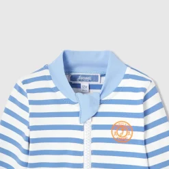 Accessoires|Maillot De Bain-Jacadi Combinaison de bain protection UV UPF 40+ bébé garçon - BLANC/BLEU