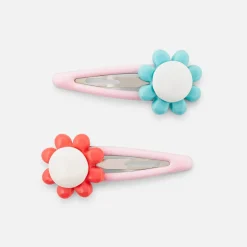 Accessoires-Jacadi Duo de barrettes bébé fille - MARINE/ROUGE