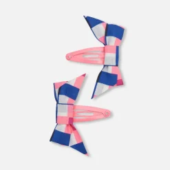 Accessoires-Jacadi Duo de barrettes bébé fille - lore ROSE/MULTICO