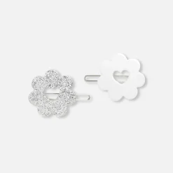 Accessoires-Jacadi Duo de barrettes enfant fille - lore ARGENT/MULTICO