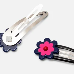 Accessoires-Jacadi Duo de barrettes enfant fille - ROSE/BLEU