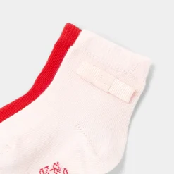 Accessoires-Jacadi Duo de chaussettes bébé fille - lore ROSE/MULTICO