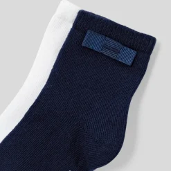 Accessoires-Jacadi Duo de chaussettes bébé fille - lore MARINE/MULTICO
