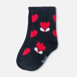 Accessoires-Jacadi Duo de chaussettes bébé fille - lore MARINE/MULTICO