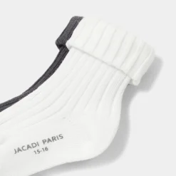 Accessoires-Jacadi Duo de chaussettes bébé garçon - BLANC/GRIS