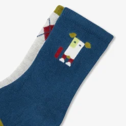 Accessoires-Jacadi Duo de chaussettes bébé garçon - lore MULTICO