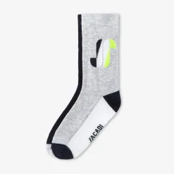 Accessoires-Jacadi Duo de chaussettes enfant garçon - GRIS/BLEU