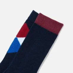 Accessoires-Jacadi Duo de chaussettes hautes enfant garçon - lore MULTICO