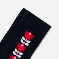 Accessoires-Jacadi Duo de chaussettes hautes enfant fille - marine MARINE JACADI