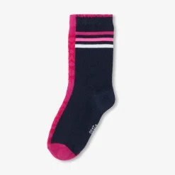 Accessoires-Jacadi Duo de chaussettes hautes enfant fille - ROSE/ROUGE
