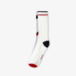Accessoires-Jacadi Duo de chaussettes hautes enfant garçon - lore ROUGE/MULTICO