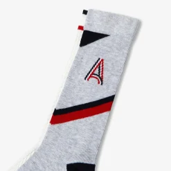 Accessoires-Jacadi Duo de chaussettes hautes enfant garçon - lore ROUGE/MULTICO