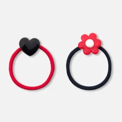 Accessoires-Jacadi Duo d'élastiques enfant fille - ROUGE/MARINE