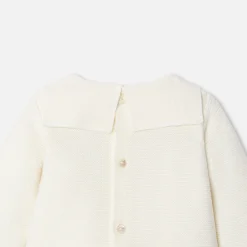 Combinaison, Barboteuse Et Ensemble-Jacadi Ensemble bébé en laine point mousse - blanc doux BLANC DOUX JACADI