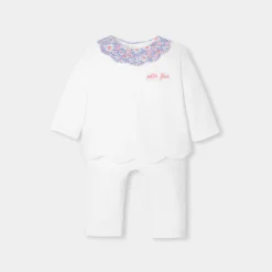 Combinaison, Barboteuse Et Ensemble-Jacadi Ensemble bébé fille en double jersey - blanc BLANC JACADI