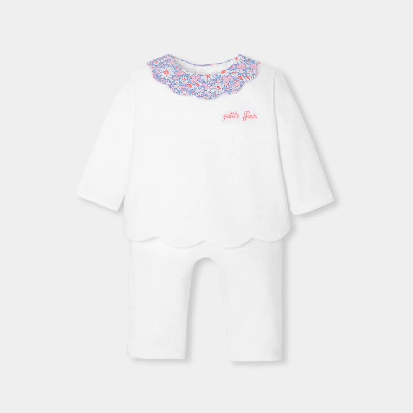 Combinaison, Barboteuse Et Ensemble-Jacadi Ensemble bébé fille en double jersey - blanc BLANC JACADI