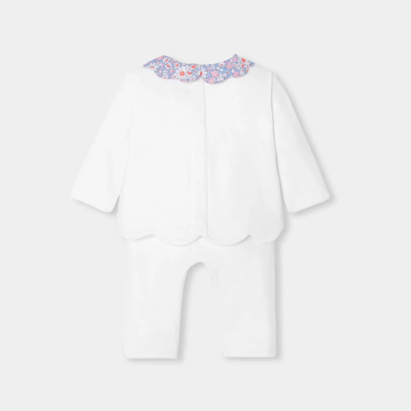 Combinaison, Barboteuse Et Ensemble-Jacadi Ensemble bébé fille en double jersey - blanc BLANC JACADI