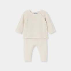 Combinaison, Barboteuse Et Ensemble-Jacadi Ensemble bébé fille en tricot - blanc doux BLANC DOUX JACADI