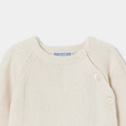 Combinaison, Barboteuse Et Ensemble-Jacadi Ensemble bébé fille en tricot - blanc doux BLANC DOUX JACADI