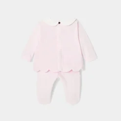 Combinaison, Barboteuse Et Ensemble-Jacadi Ensemble bébé fille en velours - rose pale ROSE PALE JACADI