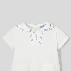 Combinaison, Barboteuse Et Ensemble-Jacadi Ensemble bébé garçon - BLANC/BLEU