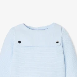 Combinaison, Barboteuse Et Ensemble-Jacadi Ensemble bébé garçon en point mousse - BLEU PALE