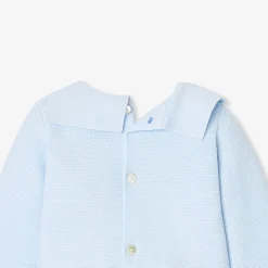 Combinaison, Barboteuse Et Ensemble-Jacadi Ensemble bébé garçon en point mousse - BLEU PALE