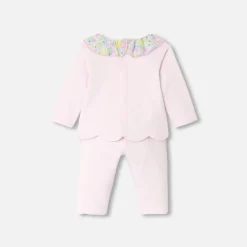 Combinaison, Barboteuse Et Ensemble-Jacadi Ensemble confort bébé fille en jersey - rose pale ROSE PALE JACADI