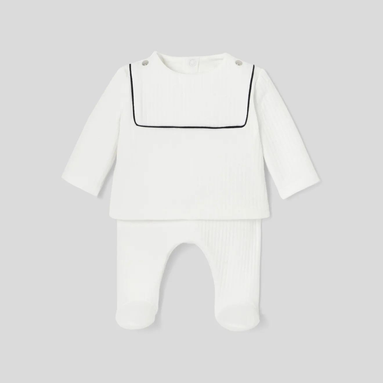 Combinaison, Barboteuse Et Ensemble-Jacadi Ensemble confort bébé garçon - blanc BLANC JACADI