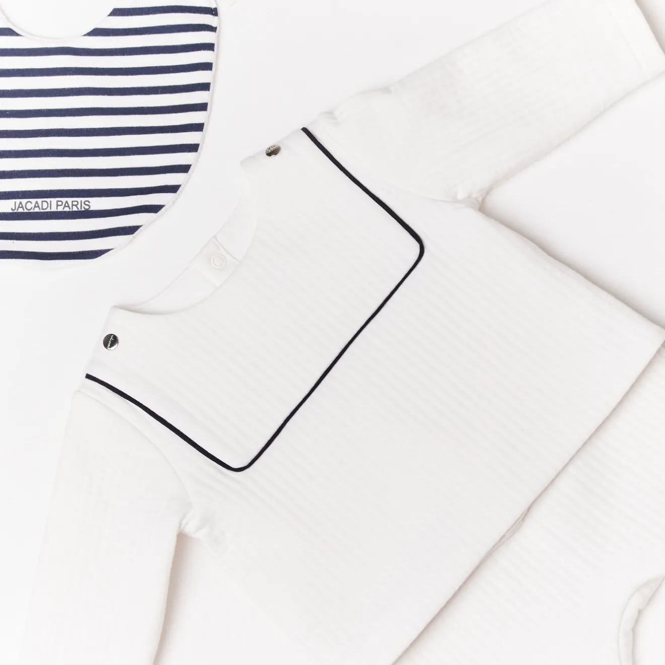 Combinaison, Barboteuse Et Ensemble-Jacadi Ensemble confort bébé garçon - blanc BLANC JACADI