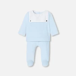 Combinaison, Barboteuse Et Ensemble-Jacadi Ensemble confort bébé garçon - BLEU PALE