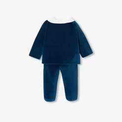 Combinaison, Barboteuse Et Ensemble-Jacadi Ensemble confort bébé garçon en velours - PETROLE