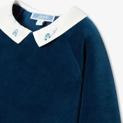 Combinaison, Barboteuse Et Ensemble-Jacadi Ensemble confort bébé garçon en velours - PETROLE