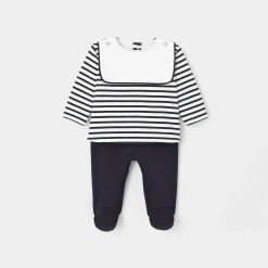 Combinaison, Barboteuse Et Ensemble-Jacadi Ensemble pantalon bébé garçon - MARINE/BLANC