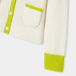 Pull, Sweat Et Cardigan-Jacadi Gilet enfant fille color block - lore BLANC DOUX/MULTICO